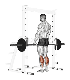 Smith Standing Leg Calf Raise demonstration