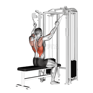Twin handle parallel grip lat pulldown demonstration