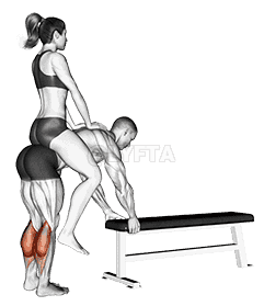 Weighted Donkey Calf Raise demonstration
