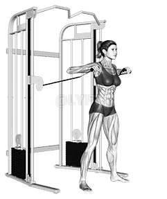 Cable Standing Chest Press demonstration