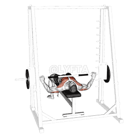 Smith Wide Grip Bench Press demonstration