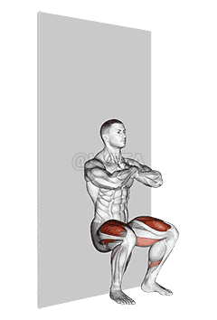 Bodyweight Wall Squat demonstration