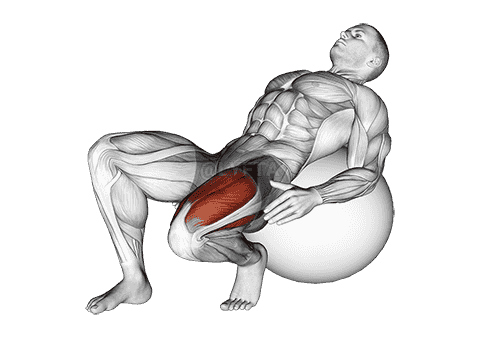 Exercise Ball Seated Quad Stretch demonstration