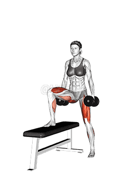 Dumbbell Lateral Step-Up demonstration