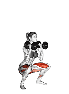Dumbbell Front Squat demonstration