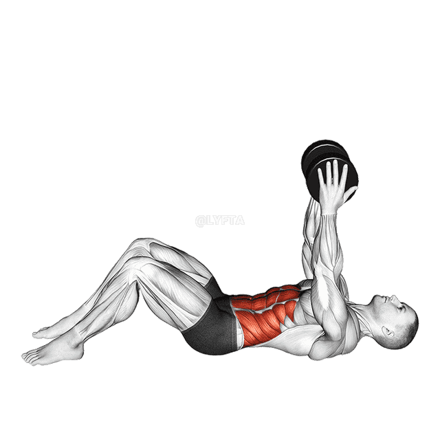 Dumbbell Straight Arm Twisting Sit-up demonstration