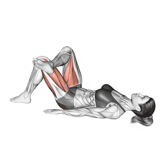 Leg Over Knee Glute Bridge demonstration
