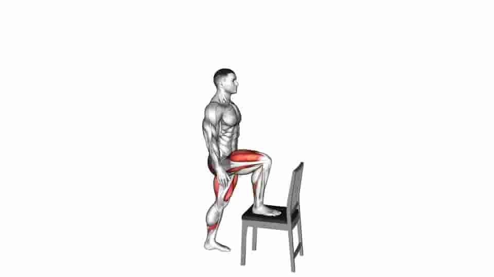 Thumbnail for the video of exercise: Step-up on Chair